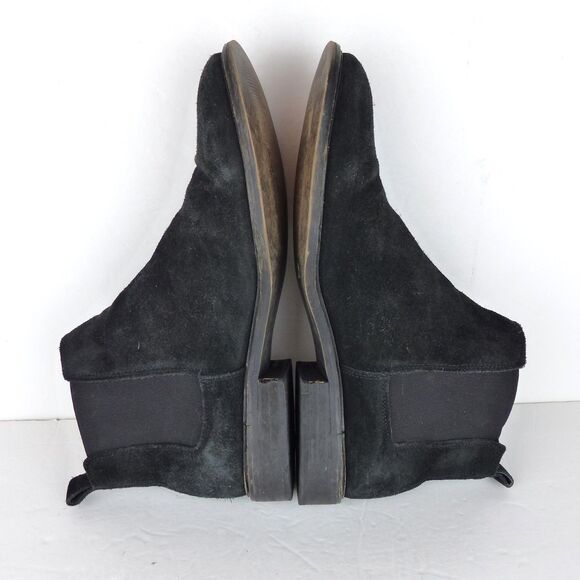 All Saints Chelsea Boots Men 12 US 45 Black Rook Suede Leather Pull On Rock - Picture 7 of 12